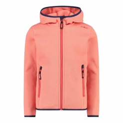 Mädchen schweres Fleecejacke Knit-Tech in melierter Optik mit Kapuze><noscript><img width=