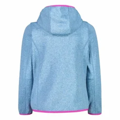 Mädchen schweres Fleecejacke Knit-Tech in melierter Optik mit Kapuze><noscript><img width=