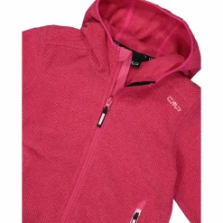 Mädchen schweres Fleecejacke Knit-Tech in melierter Optik mit Kapuze><noscript><img width=