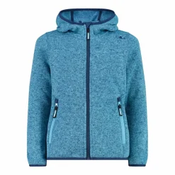 Mädchen schweres Fleecejacke Knit-Tech in melierter Optik mit Kapuze><noscript><img width=