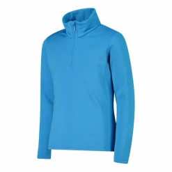 Mädchen Stretch Performance Stehkragenshirt mit kurzem Reißverschluss><noscript><img width=