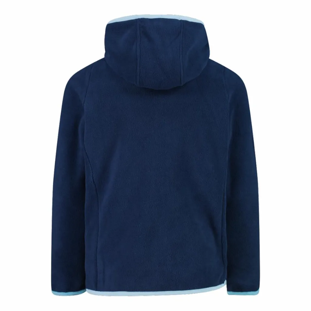 Mädchen-Fleecejacke mit Kapuze und durchgehendem Reißverschluss und Color Block>CMP Discount