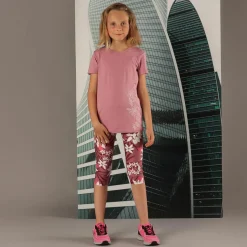 Mädchen-T-Shirt aus Funktionsgewebe mit Print vorne><noscript><img width=