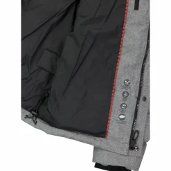 Melierte gepolsterte Herrenjacke mit Kapuze mit Sorona><noscript><img width=
