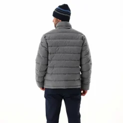 Melierte gepolsterte Herrenjacke mit Kapuze mit Sorona><noscript><img width=