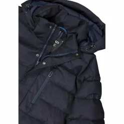 Melierte gepolsterte Herrenjacke mit Kapuze mit Sorona><noscript><img width=