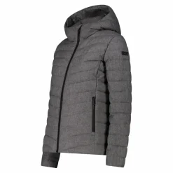 Melierte, wattierte Damenjacke mit Kapuze mit Sorona><noscript><img width=