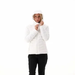 Melierte, wattierte Damenjacke mit Kapuze mit Sorona><noscript><img width=