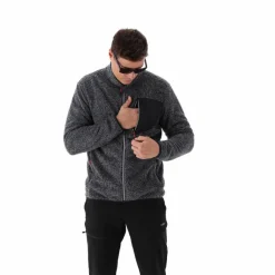 Mélange-HighLoft-Fleece für Herren mit hitzeversiegelter Tasche><noscript><img width=