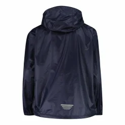 Regenjacke mit fest angebrachter Kapuze für Jungen><noscript><img width=