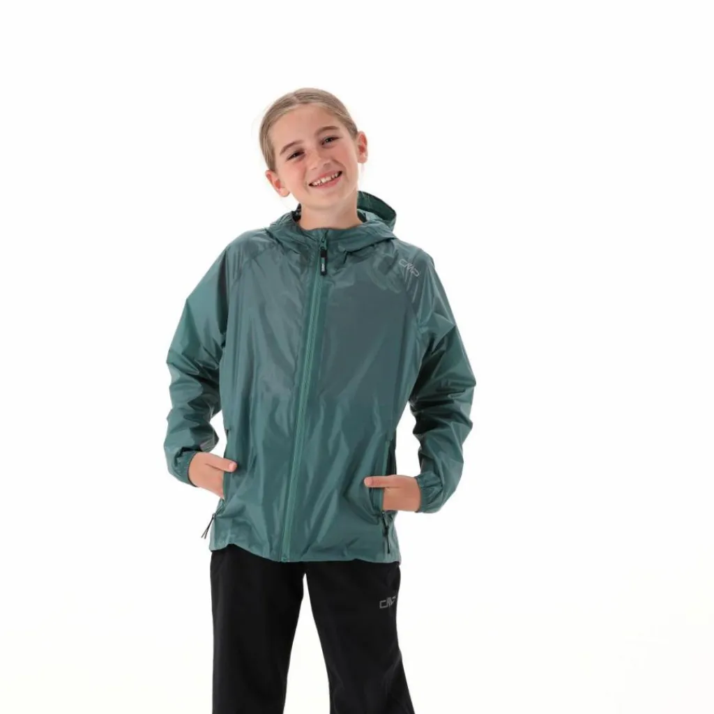 Regenjacke mit fest angebrachter Kapuze für Mädchen>CMP Online