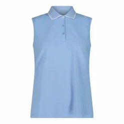 Ärmelloses Damen-Poloshirt aus Stretch-Piqué>CMP New