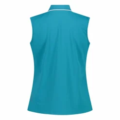 Ärmelloses Damen-Poloshirt aus Stretch-Piqué><noscript><img width=
