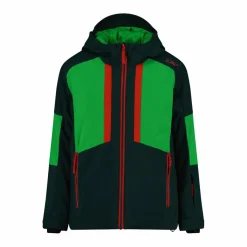 Skijacke aus Twill für Jungen mit Kapuze><noscript><img width=