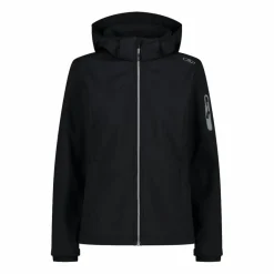 Softshell-Damenjacke mit abnehmbarer Kapuze><noscript><img width=