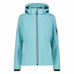 Softshell-Damenjacke mit abnehmbarer Kapuze><noscript><img width=