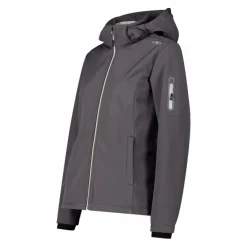 Softshell-Damenjacke mit abnehmbarer Kapuze><noscript><img width=