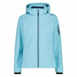 Softshell-Damenjacke mit abnehmbarer Kapuze><noscript><img width=