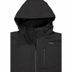 Softshell-Herrenjacke mit abnehmbarer Kapuze><noscript><img width=