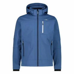 Softshell-Herrenjacke mit abnehmbarer Kapuze><noscript><img width=