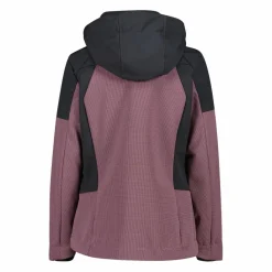 Softshelljacke für Damen mit Kapuze und zweifarbigem Grid-Jacquard-Motiv>CMP Outlet