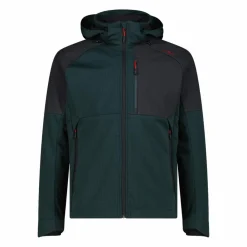 Softshelljacke für Herren mit Kapuze und zweifarbigem Grid-Jacquard-Motiv>CMP Sale