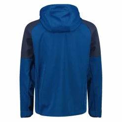 Softshelljacke für Herren mit Kapuze und zweifarbigem Grid-Jacquard-Motiv><noscript><img width=