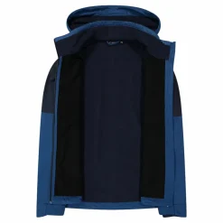 Softshelljacke für Herren mit Kapuze und zweifarbigem Grid-Jacquard-Motiv><noscript><img width=