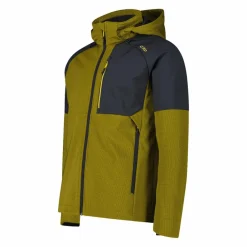 Softshelljacke für Herren mit Kapuze und zweifarbigem Grid-Jacquard-Motiv><noscript><img width=