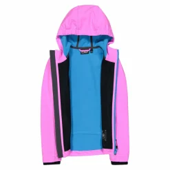 Softshell-Mädchenjacke mit Fix-Hood><noscript><img width=