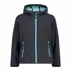 Softshell-Mädchenjacke mit Fix-Hood><noscript><img width=