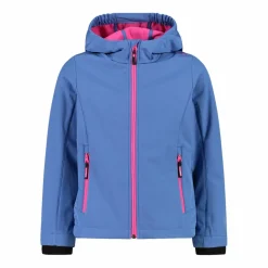 Softshell-Mädchenjacke mit Fix-Hood><noscript><img width=