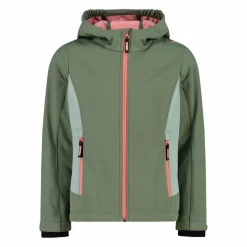 Softshell-Mädchenjacke mit Fix-Hood><noscript><img width=
