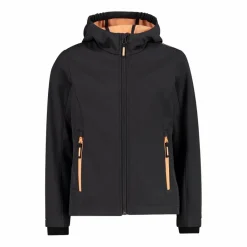 Softshell-Mädchenjacke mit Fix-Hood><noscript><img width=