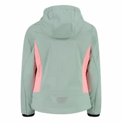 Softshell-Mädchenjacke mit Fix-Hood><noscript><img width=