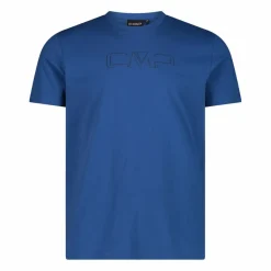 Stretch-Baumwoll-T-Shirt mit Logo><noscript><img width=