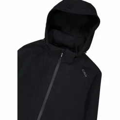 Stretch-Softshelljacke für Damen mit abnehmbarer Kapuze><noscript><img width=