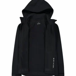 Stretch-Softshelljacke für Damen mit abnehmbarer Kapuze><noscript><img width=