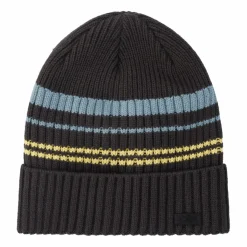 Strickmütze für Herren mit gestreifter Fleece-Innenseite><noscript><img width=