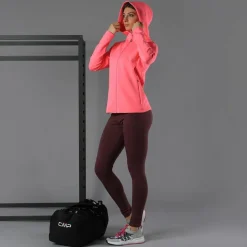 Sweatjacke mit durchgehendem Reißverschluss und Kapuze aus 4-Wege-Stretch><noscript><img width=