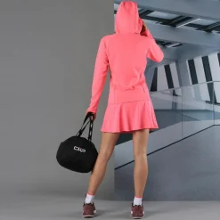 Sweatjacke mit durchgehendem Reißverschluss und Kapuze aus 4-Wege-Stretch><noscript><img width=