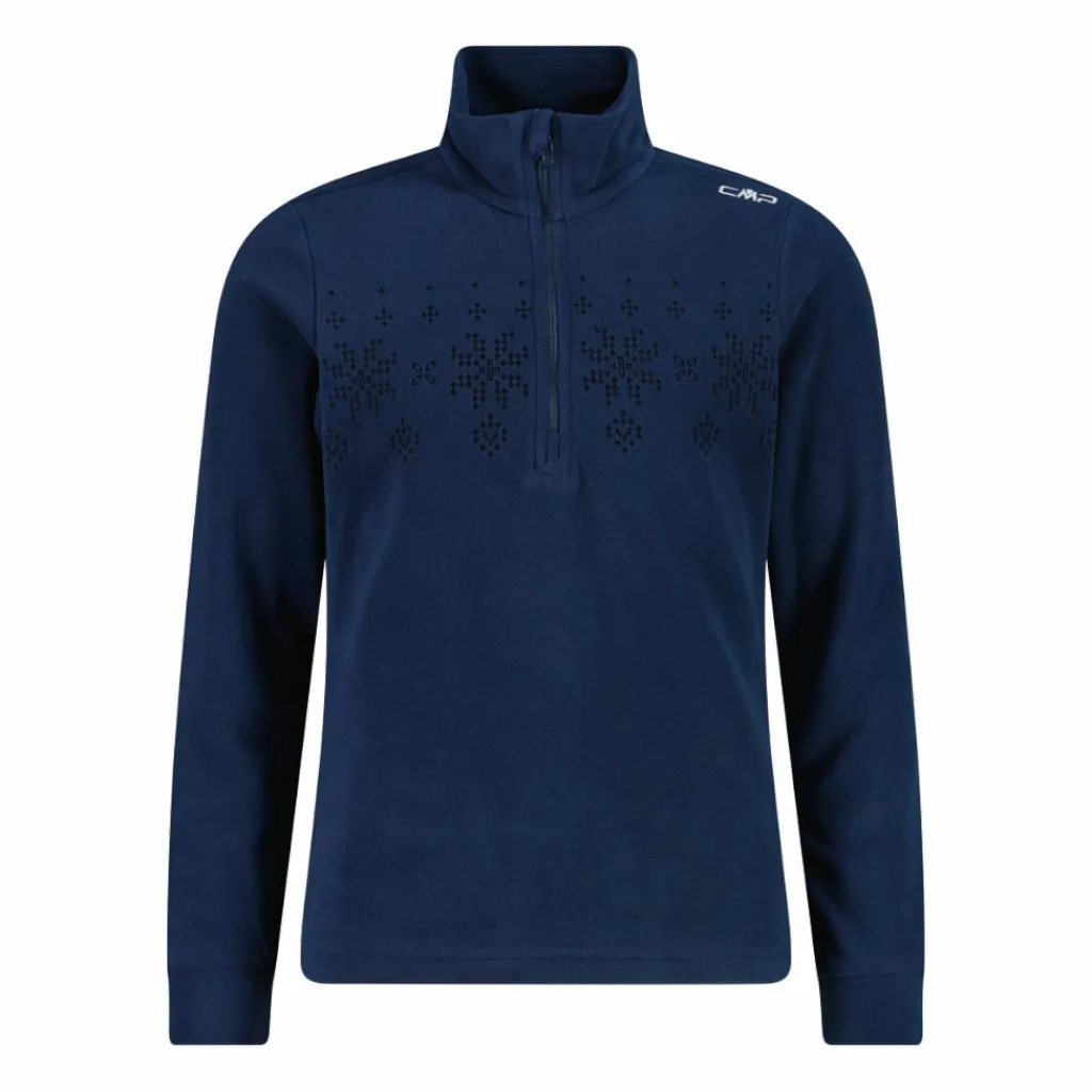 Sweatshirt mit halblangem Reißverschluss aus Arctic Fleece für Mädchen mit Schneeflocke>CMP New