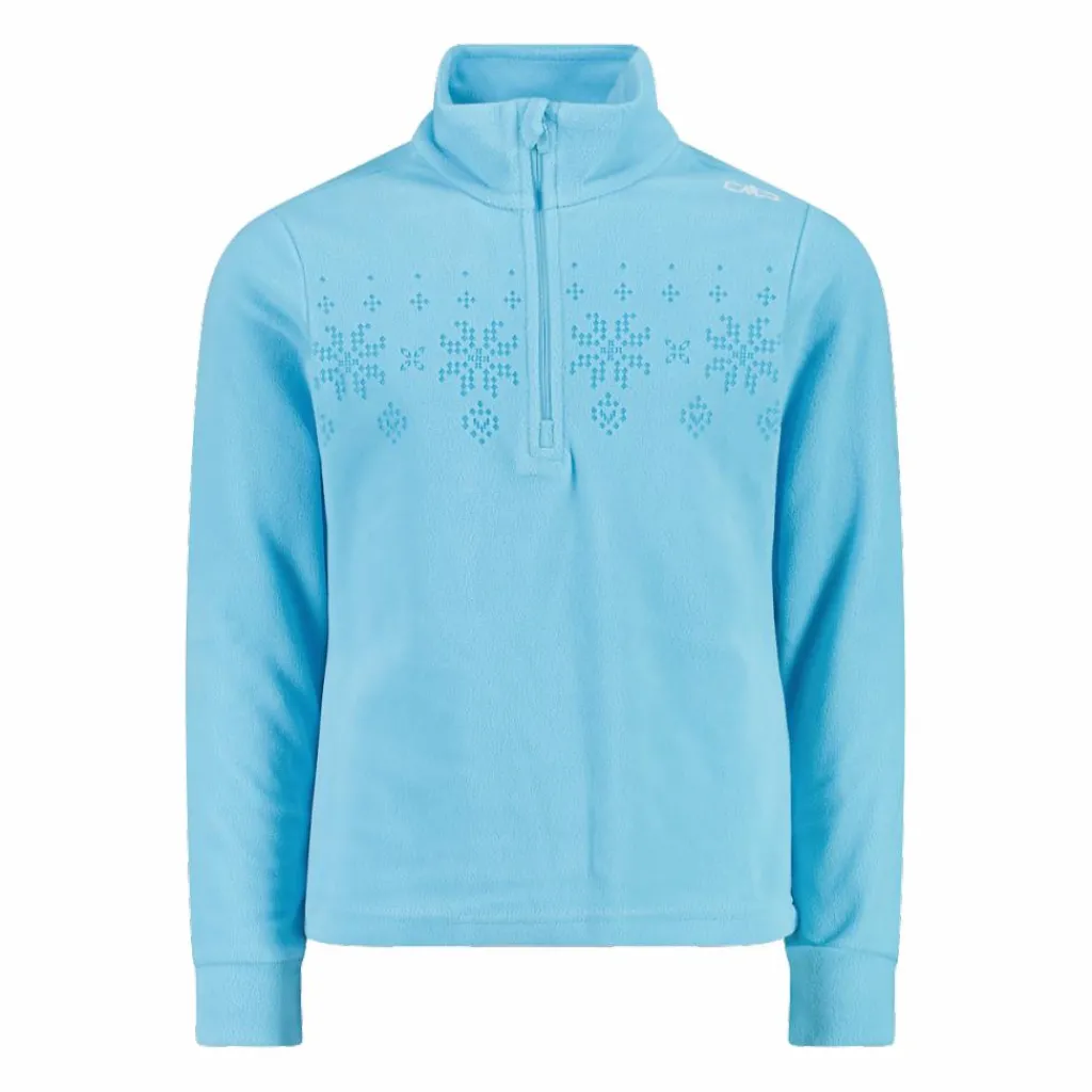 Sweatshirt mit halblangem Reißverschluss aus Arctic Fleece für Mädchen mit Schneeflocke>CMP New