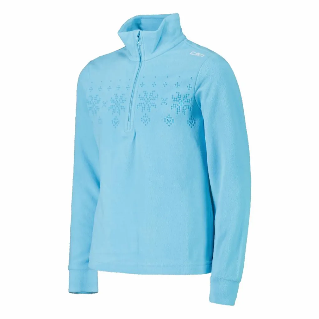 Sweatshirt mit halblangem Reißverschluss aus Arctic Fleece für Mädchen mit Schneeflocke>CMP New