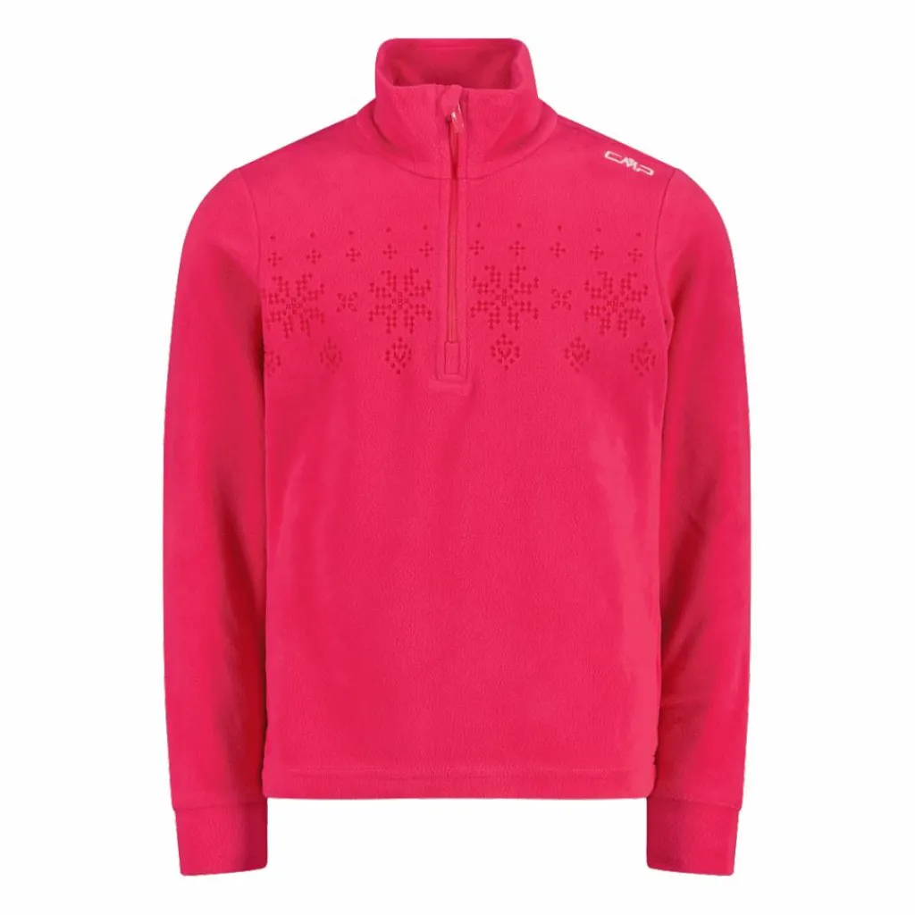 Sweatshirt mit halblangem Reißverschluss aus Arctic Fleece für Mädchen mit Schneeflocke>CMP New
