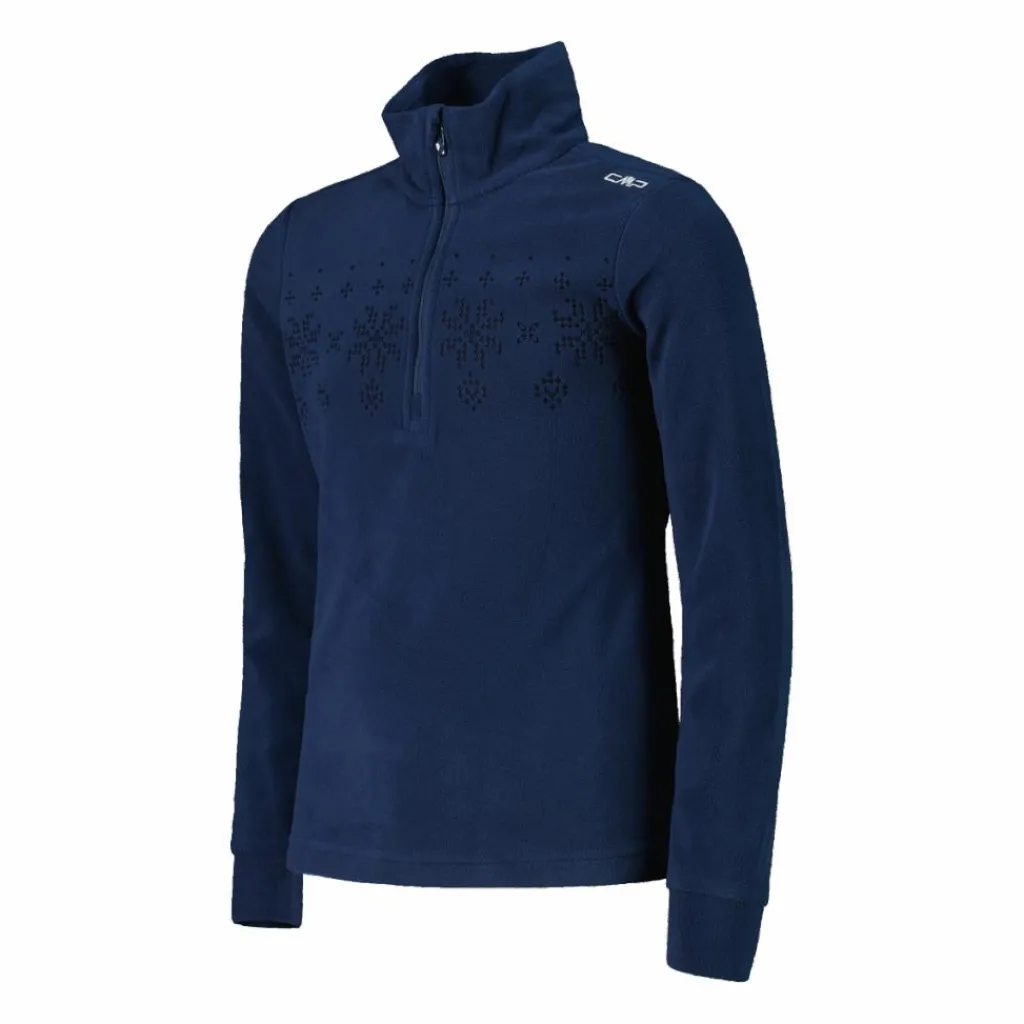 Sweatshirt mit halblangem Reißverschluss aus Arctic Fleece für Mädchen mit Schneeflocke>CMP New