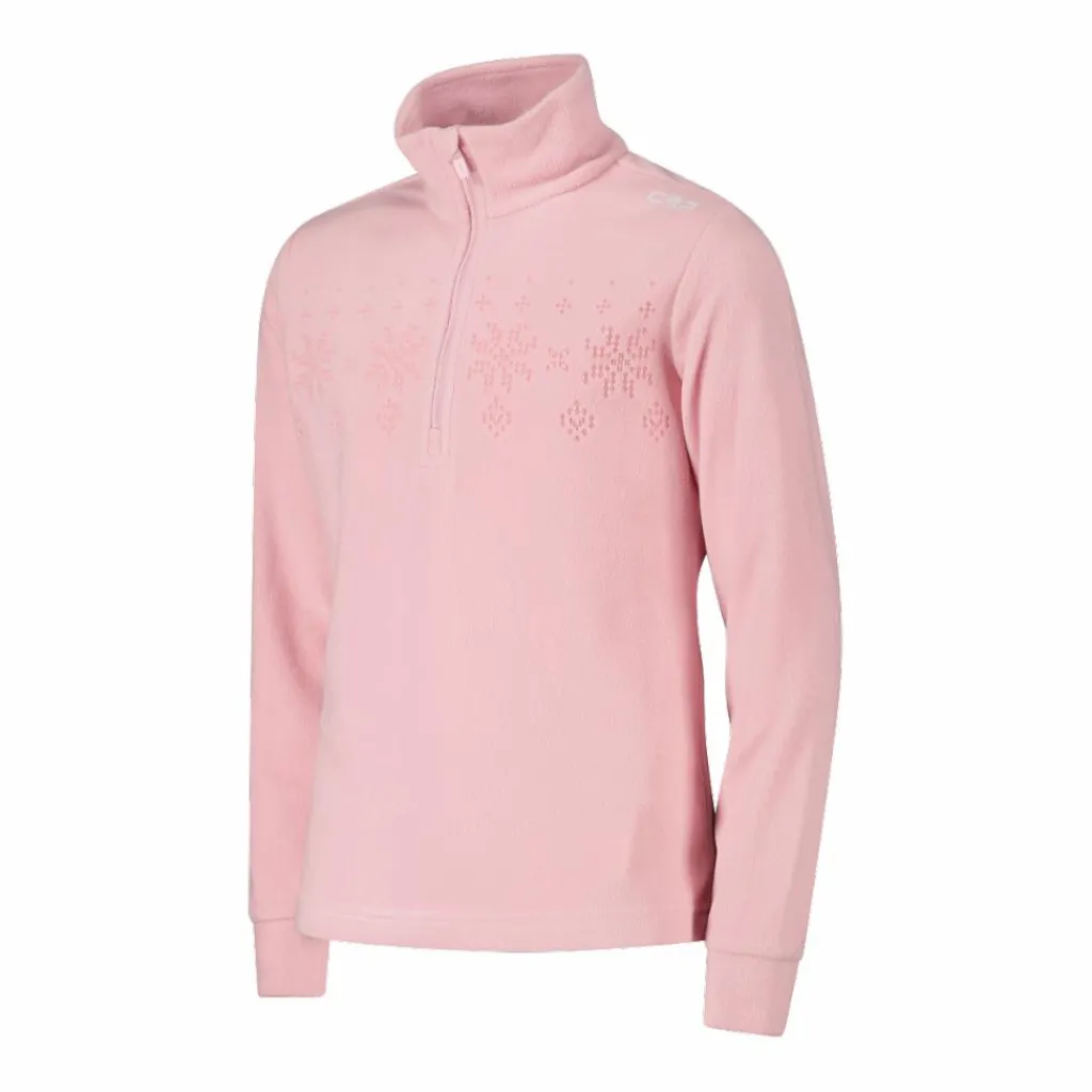 Sweatshirt mit halblangem Reißverschluss aus Arctic Fleece für Mädchen mit Schneeflocke>CMP New