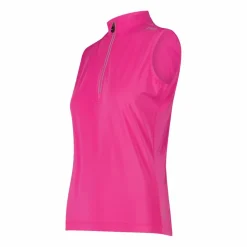 Technisches ärmelloses Radsport-T-Shirt mit kurzem Reißverschluss für Damen><noscript><img width=