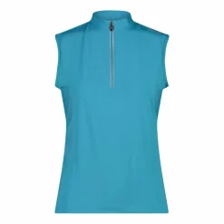 Technisches ärmelloses Radsport-T-Shirt mit kurzem Reißverschluss für Damen><noscript><img width=