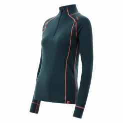 Unlimitech – Thermoshirt mit langen Ärmeln für Damen aus Merino mit halblangem Reißverschluss><noscript><img width=